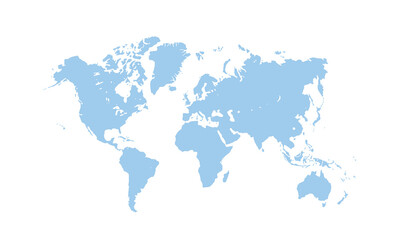 World map modern color,isolated on white background for website layouts,background,education, precise,customizable,Travel worldwide,map silhouette backdrop,earth geography, political,reports.