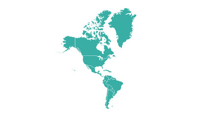 America map Modern Color,isolated on white background for website layouts,background,education, precise,customizable,Travel worldwide,map silhouette backdrop,earth geography, political,reports.