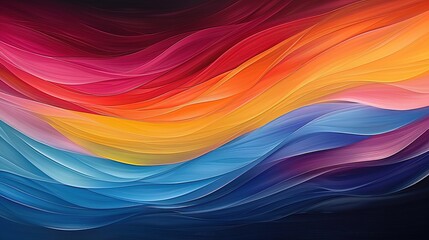 Abstract Colorful Digital Artwork with Wave Effect
