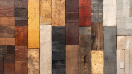 Harmonious Array of Vivid Colored Rectangles in Various Hues