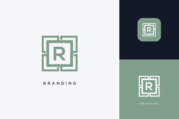 R Letter Trademark Brand Logo	