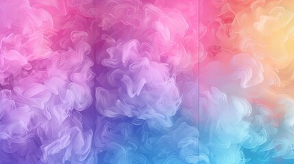 Fototapeta premium Ethereal Clouds Painting with Artistic Framing