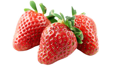 Fresh Strawberry isolated on white background Juicy Concept