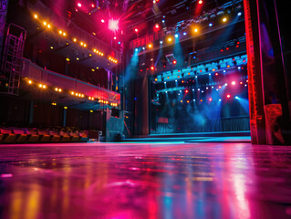 Colorful and Lively Broadway Musical Stage Design Captured in DSLR