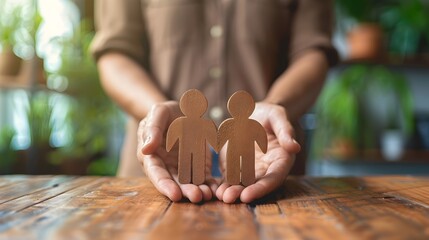 Family Receiving Caring Insurance Benefits Explanation in Warm Atmosphere