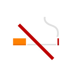 No smoking sign with a simple and modern design