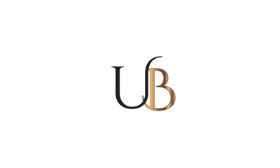UB, BU , B , U, Abstract Letters Logo Monogram