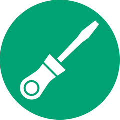 Screwdriver glyph circle icon