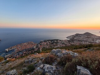 Photos of sunsets captured in Croatia, Primosten and Dubrovnik.