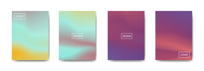 set of abstract background with beautiful gradation color, colorful background for poster flyer banner backdrop.vertical banner.cool fluid background vector illustration