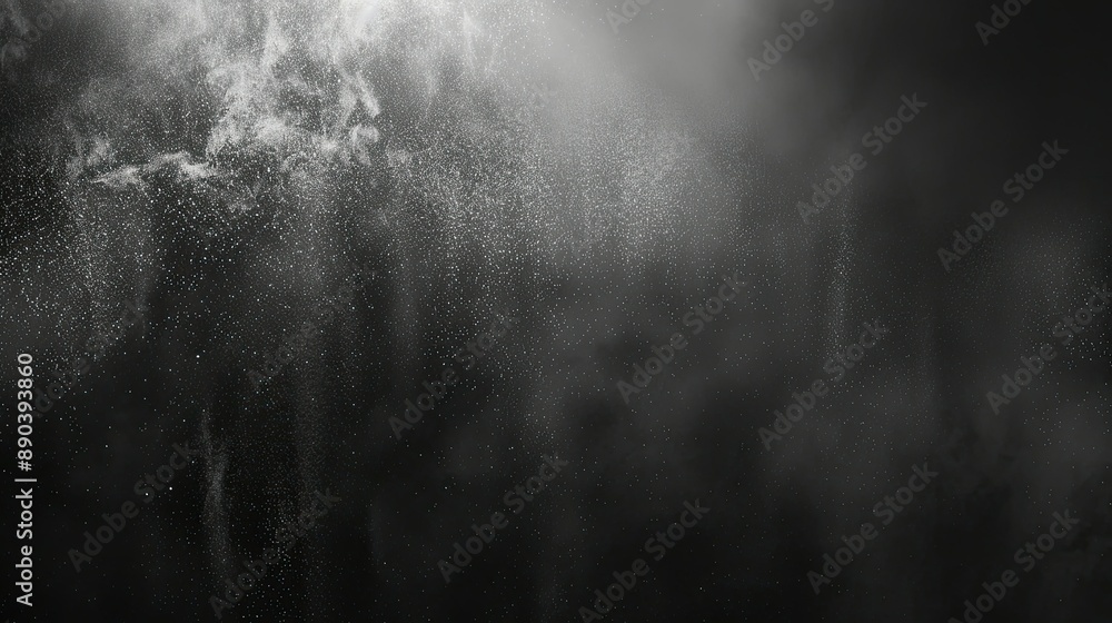 Aufkleber soft rain and fog texture blending seamlessly on a black background for an ethereal effect