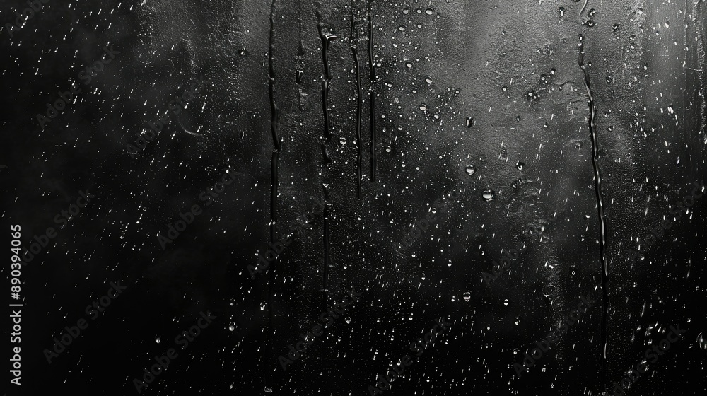 Aufkleber subtle rain texture on a black background with hints of fog for a soft overlay