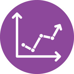 Graph glyph circle icon
