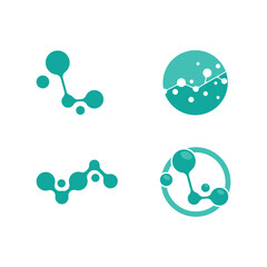 Obraz premium Molecule logo illustration
