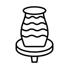 Pottery Wheel line icon