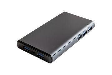 A black cell phone charger with four USB ports