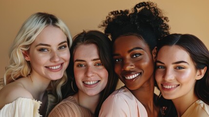 Obraz premium The happy group of friends