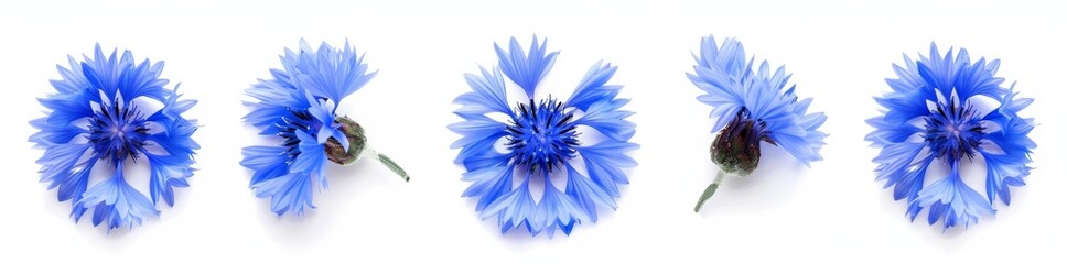 PNG File of Hyperrealistic Cornflower Flower Pile With Heap Of Flowers Isolated On Transparent Background
