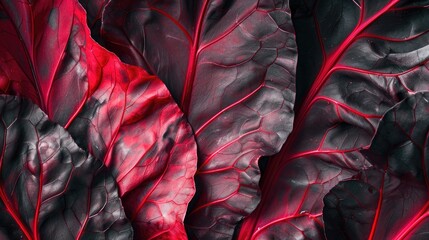 Obraz premium Detailed Photography of Swiss Chard