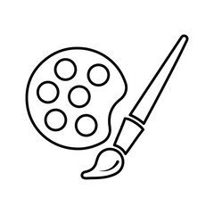 Art, brush, equipment icon. Outline vector.