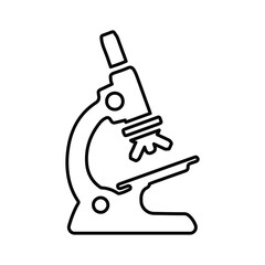Biology, microscope, observation icon. Outline vector.