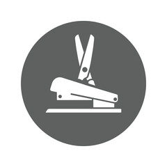 Cutter, equipment, office icon.