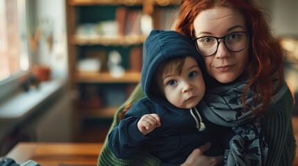 Obraz premium The mother and child embrace