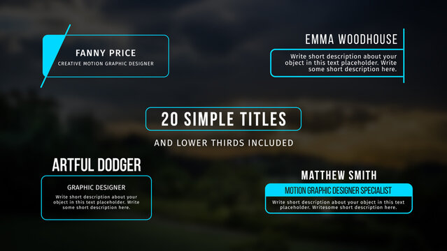 20 Simple Titles & Lower Thirds