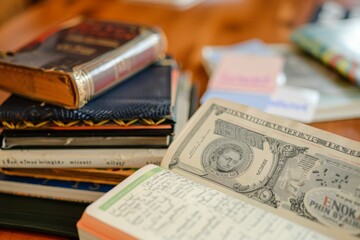 Language Exchange Materials with Books, Flashcards, and Notebook for Cultural Learning