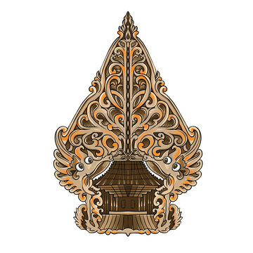 recommend clip art: Gunungan. Indonesian Shadow Puppet Vector