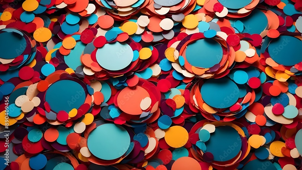 Poster abstract colorful circle background in high resolution
