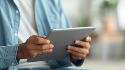 The Man Holding Tablet