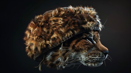 Obraz premium high-resolution, ultra-realistic, 4K, cinematic image of a coonskin hat 