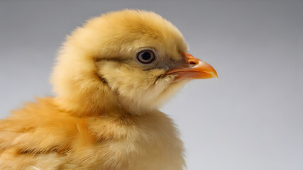 Chick on white background. Generative AI