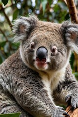 Obraz premium Cute Koala in Tree Close-Up