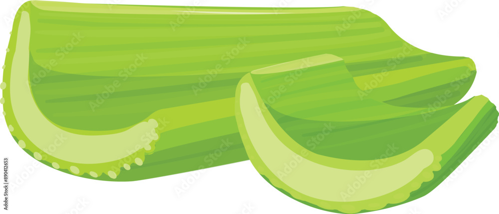 Poster fresh celery sticks showing inner texture and vivid green color