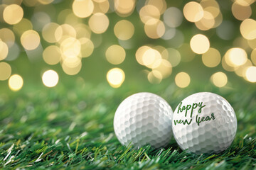 Happy New Year Golf Style - Festive and Sporty Design
