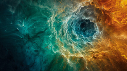 Obraz premium An artistic depiction of a galaxy featuring a void at its center