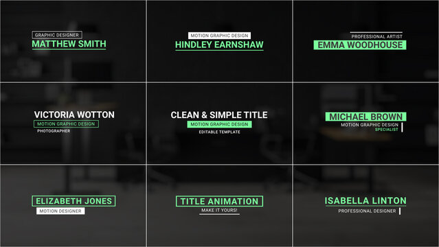 Elegant Titles Animation