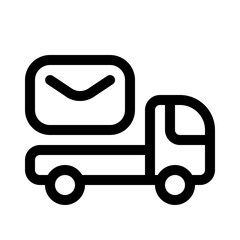 mail logistic icon with line style, perfect for user interface projects