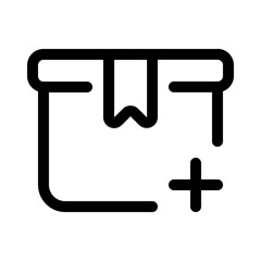 package add icon with line style, perfect for user interface projects