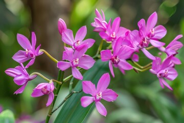 Obraz premium Vibrant Pink Flowers in Natural Setting