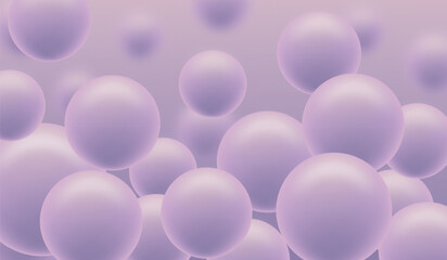 Abstract purple-pink tone background with funy bubbles