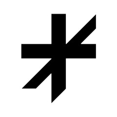 Black y2k art shape vector graphic element. Trendy retro style shape isolated on transparent background .