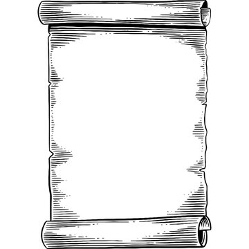 recommend clip art: Hand drawn Paper Scroll Sketch Illustration