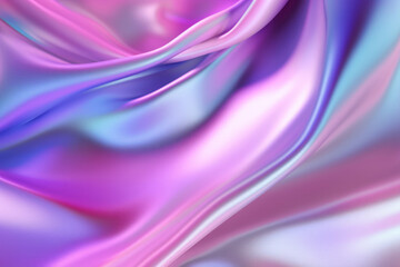 Fototapeta premium Processed collage of Iridescent fabric trendy cloth holographic texture. Background for banner