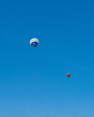 Hot Air Balloons in Clear Blue Sky