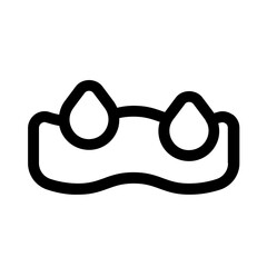 Fototapeta premium humid weather icon with line style, perfect for user interface projects