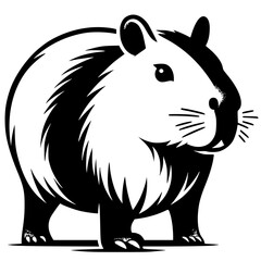 illustration of cartoon capybara