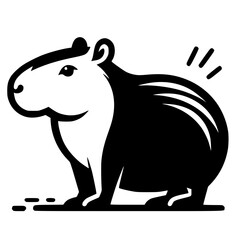 illustration of cartoon capybara